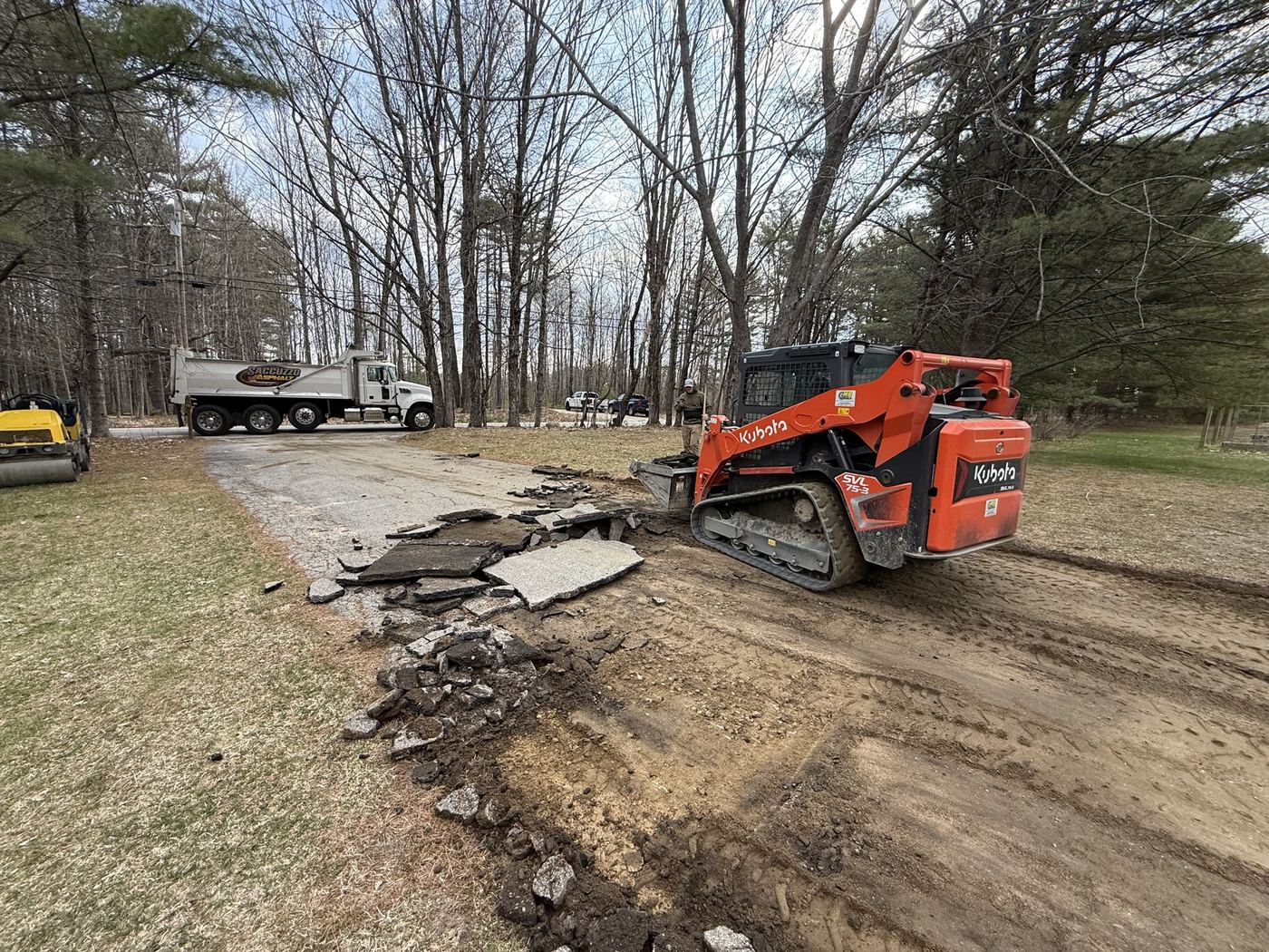 Removing the old driveway